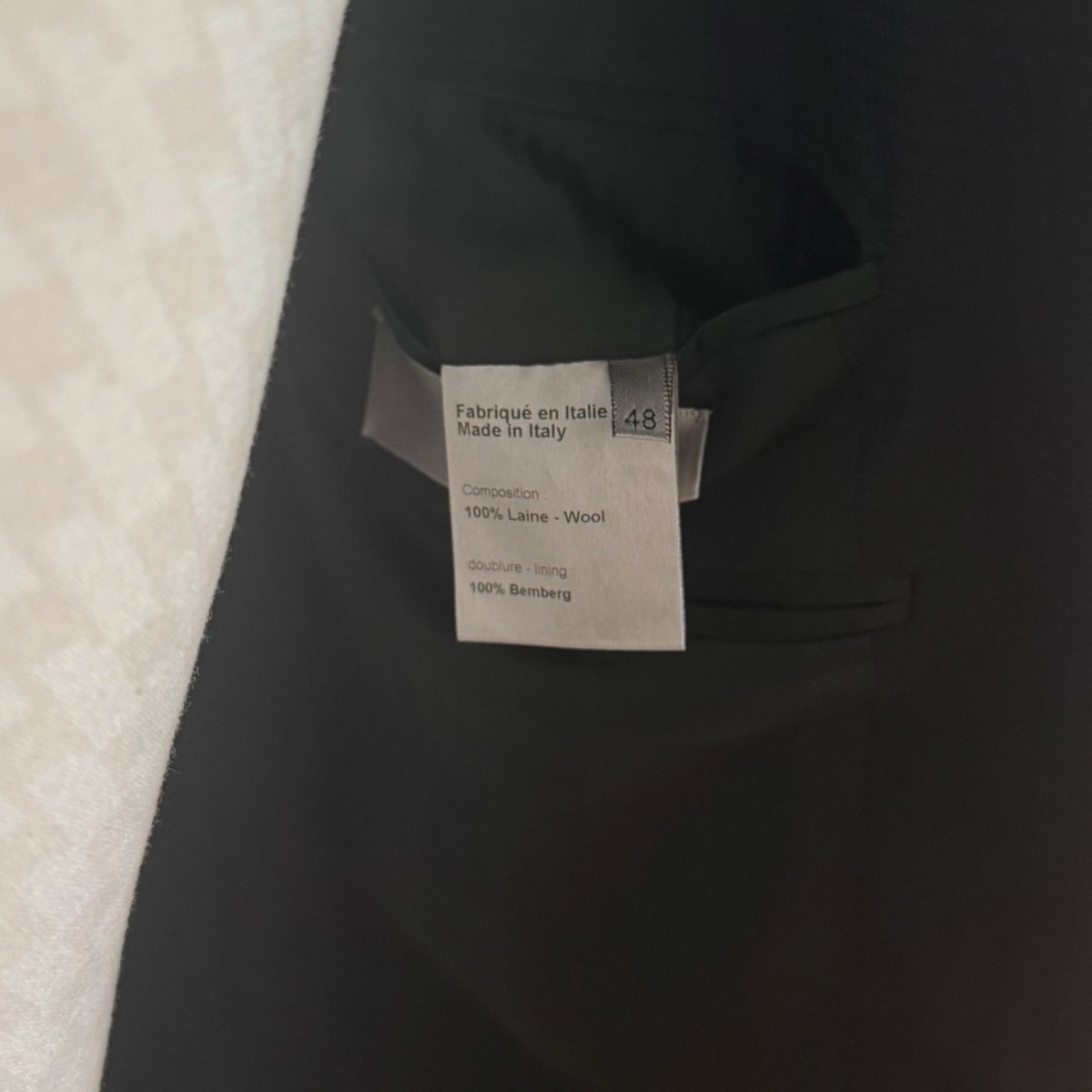 Costume Dior anthracite Prince de Galles ton sur ton - Le Beau Gustave