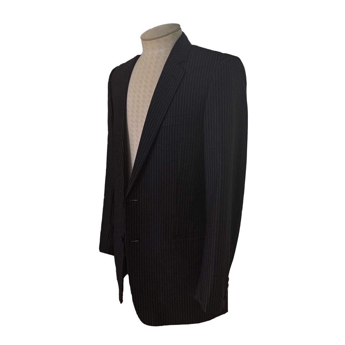Costume Dior noir rayure banquier - Le Beau Gustave