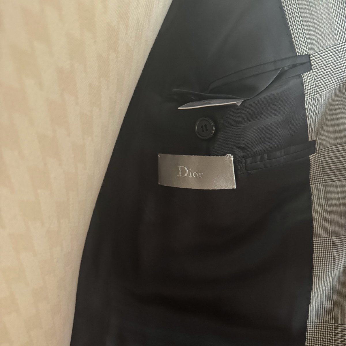 Costume Dior Prince de Galles gris clair - Le Beau Gustave