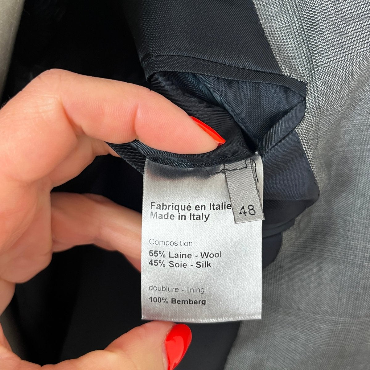 Costume gris prince de galles Dior - Le Beau Gustave