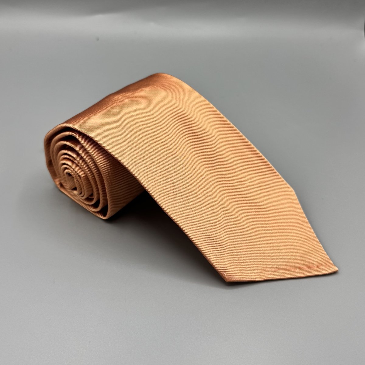 Cravate Borrelli orange corail unie - Le Beau Gustave