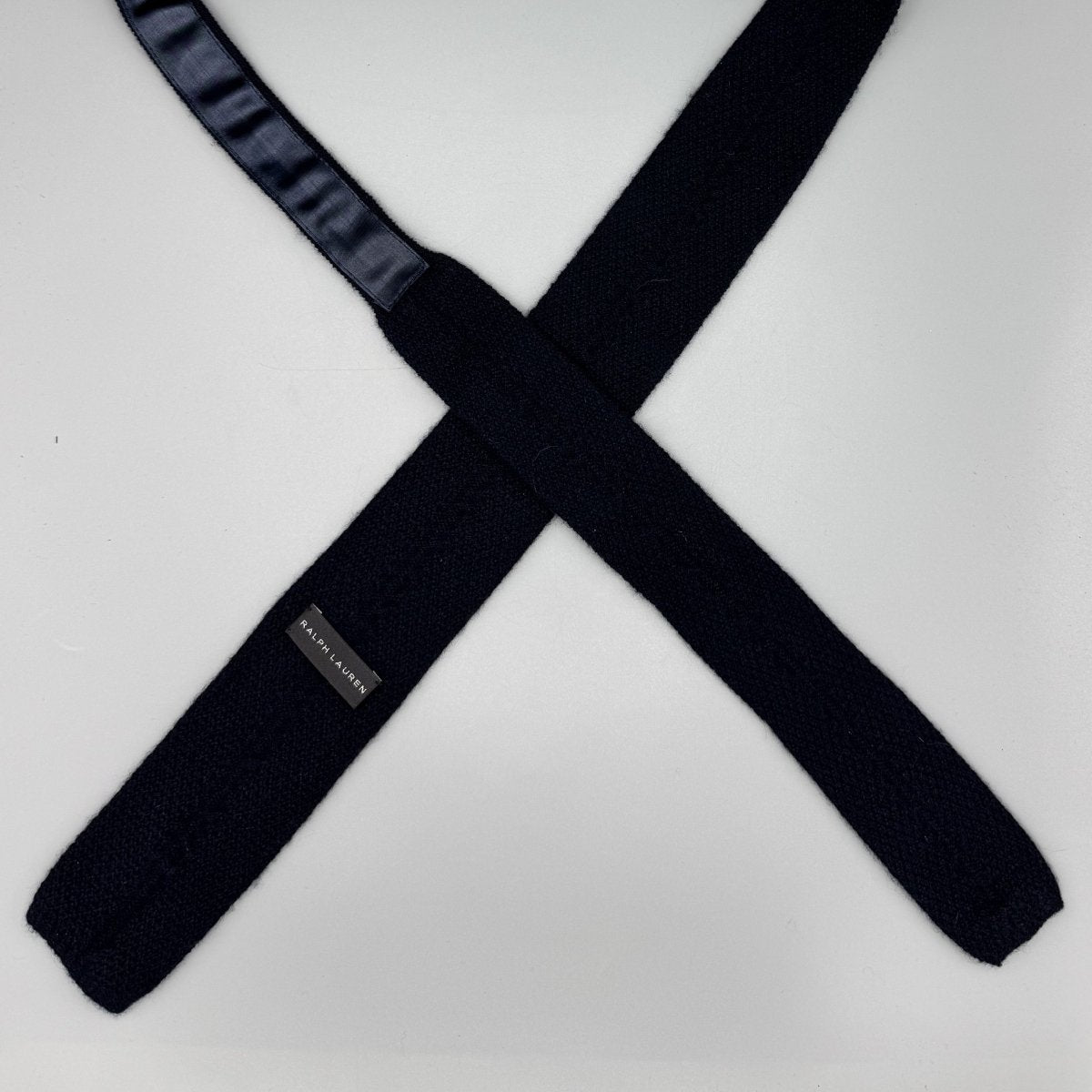 Cravate en maille Ralph Lauren bleu marine - Le Beau Gustave