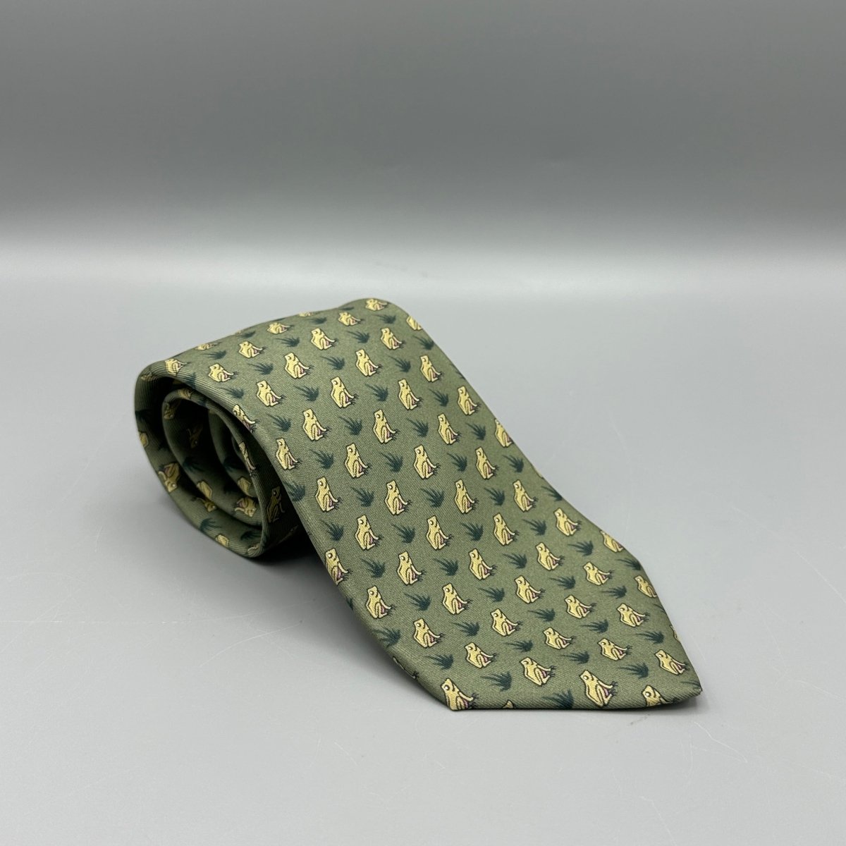 Cravate Hermès verte - Le Beau Gustave