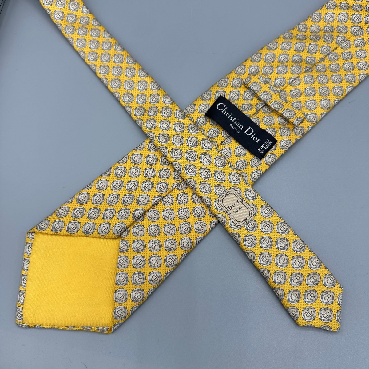Cravate jaune Dior - Le Beau Gustave