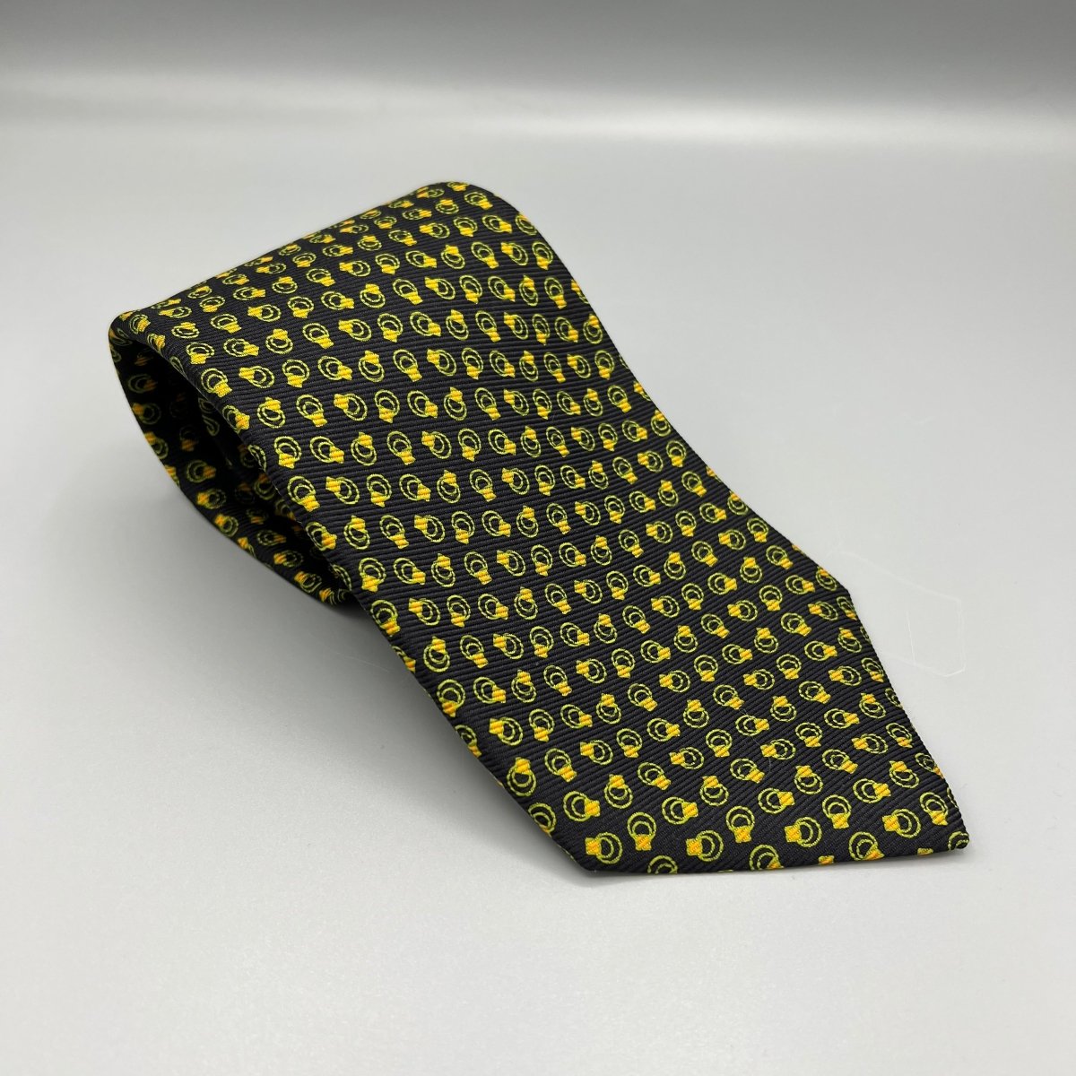 Cravate noire et verte Kiton - Le Beau Gustave