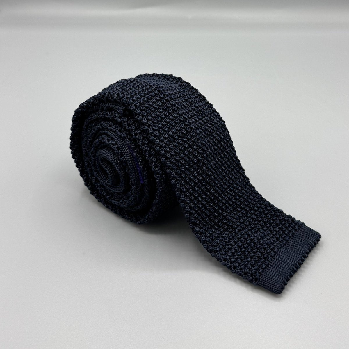 Cravate tricot Purple Label Ralph Lauren bleu marine - Le Beau Gustave