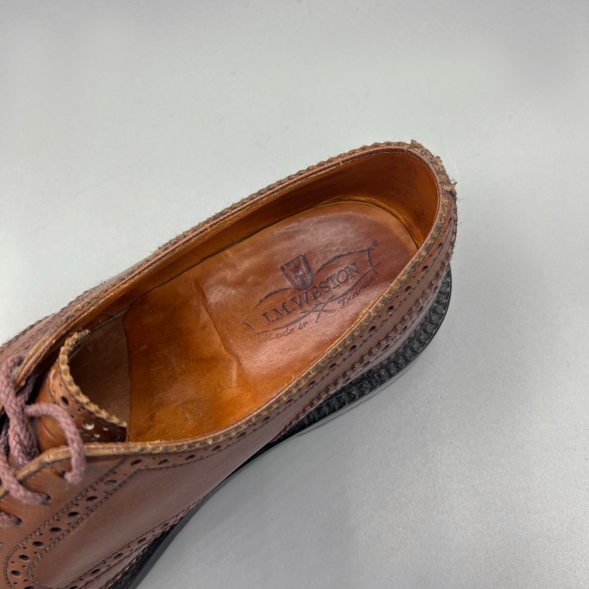 Derbies triple semelle J.M. Weston marron cognac - Le Beau Gustave
