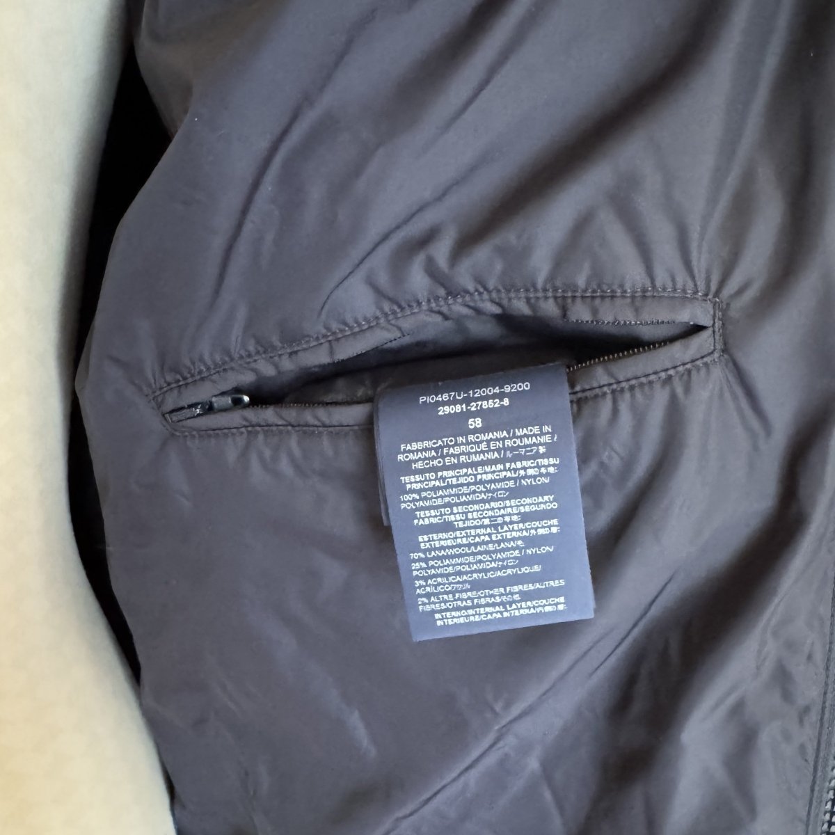 Doudoune Herno Polar-Tech bleu marine avec laine - Le Beau Gustave