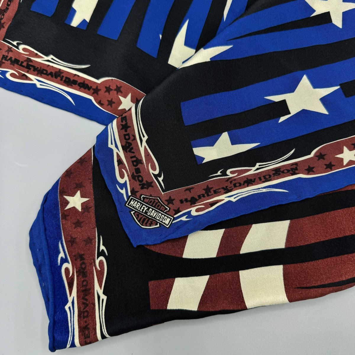 Foulard Harley-Davidson imprimé type drapeau américain - Le Beau Gustave