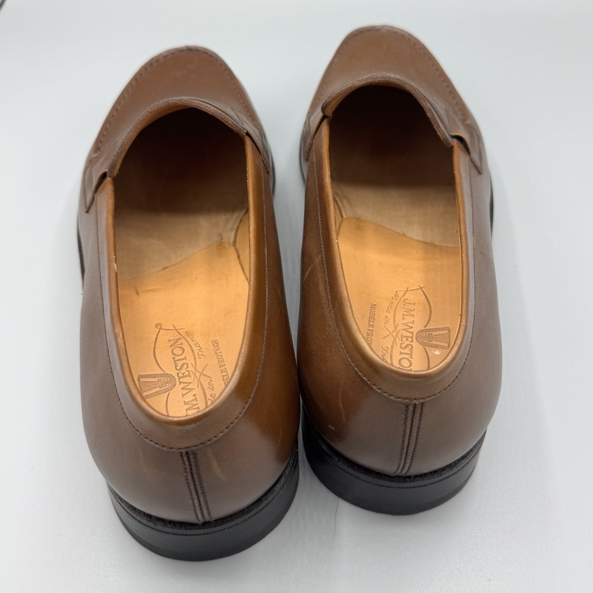 Mocassins J.M. Weston 180 marron - Le Beau Gustave