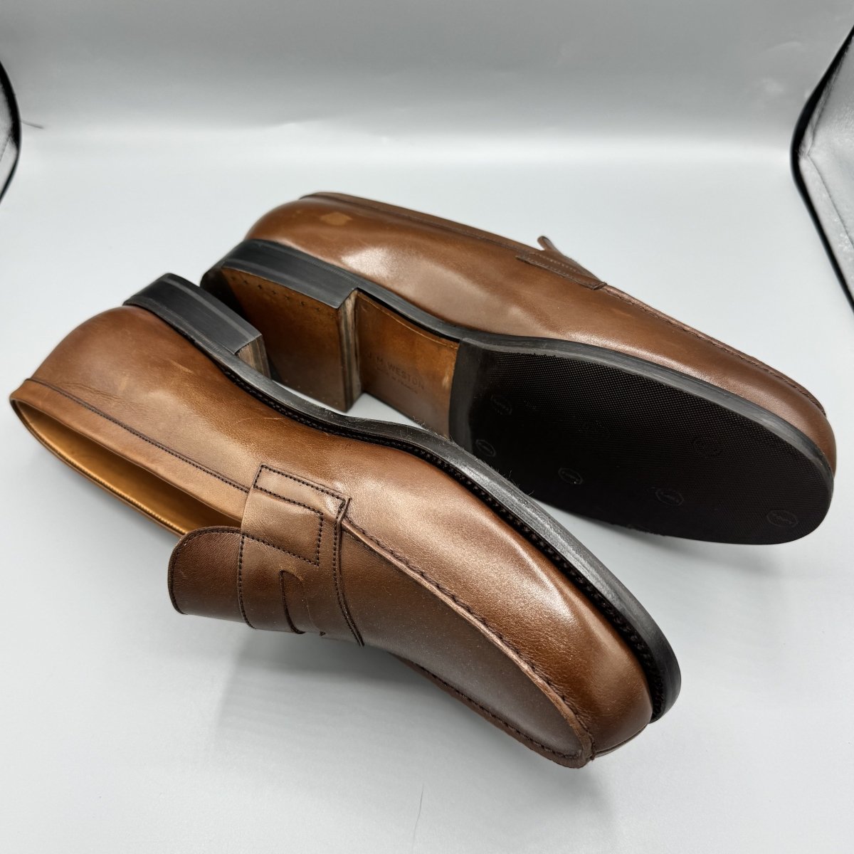 Mocassins J.M. Weston 180 marron - Le Beau Gustave