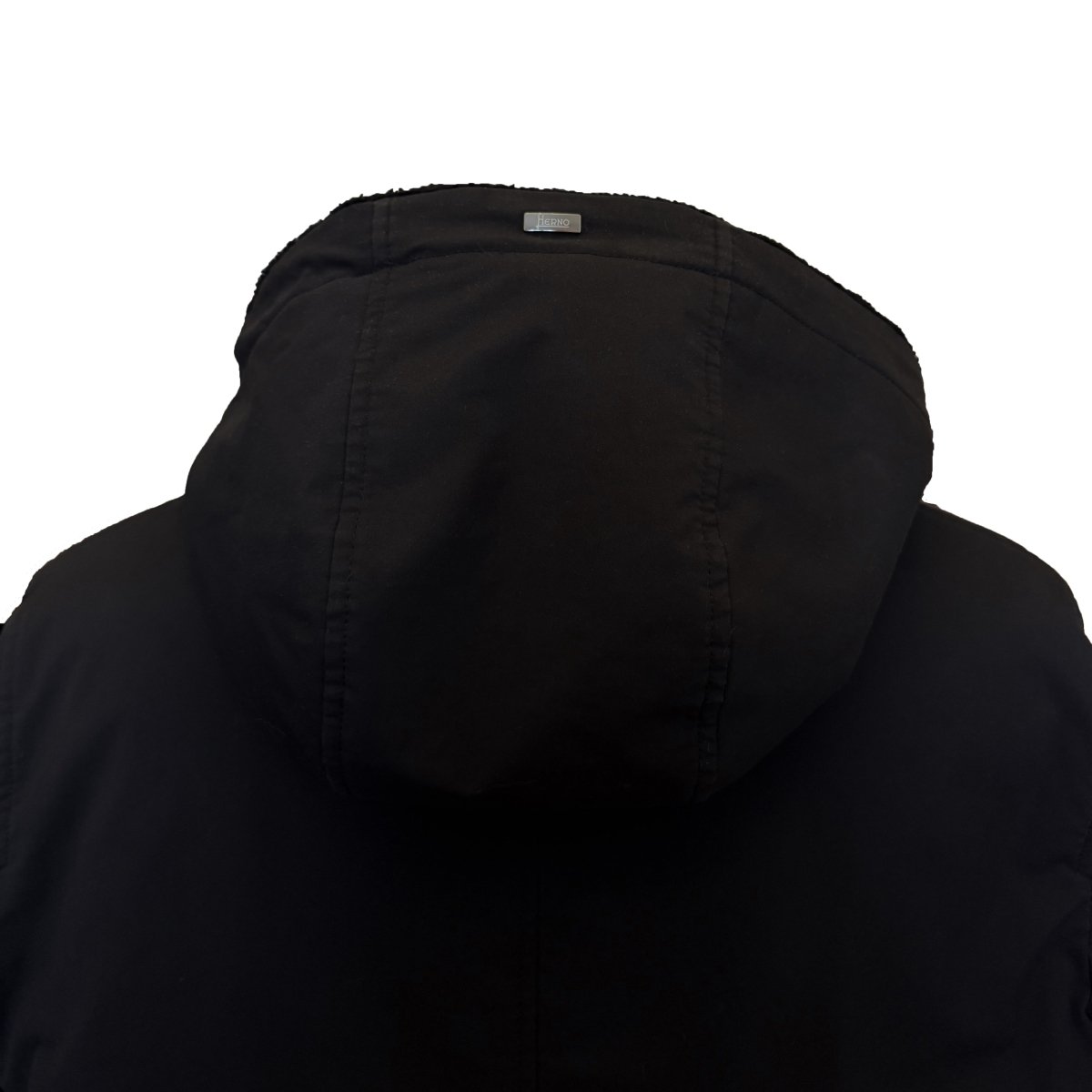 Parka Herno noire doublée façon fourrure - Le Beau Gustave