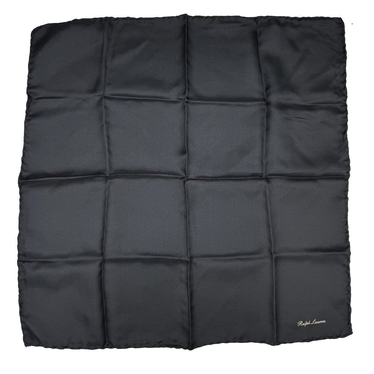 Pochette en soie Purple Label Ralph Lauren noire unie - Le Beau Gustave