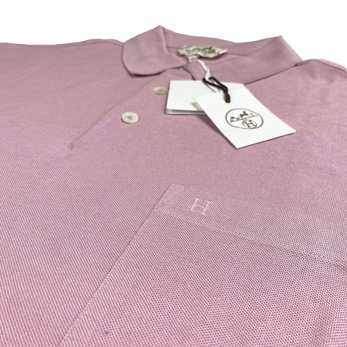 Polo rose clair Hermès - Le Beau Gustave