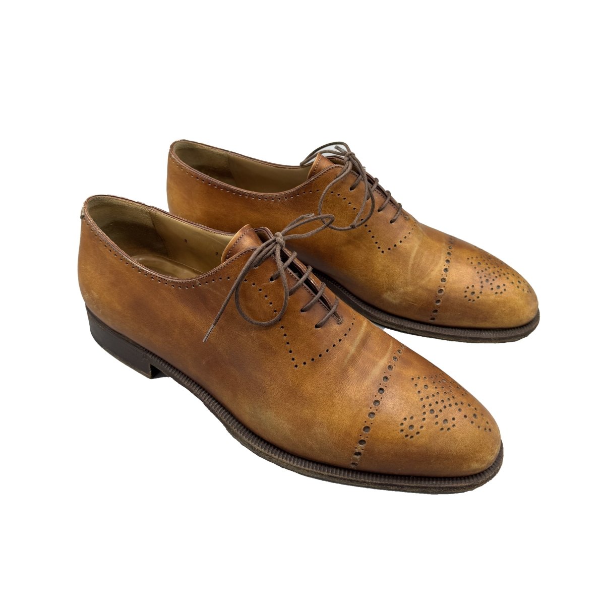 Richelieus Berluti en cuir patiné marron clair - Le Beau Gustave