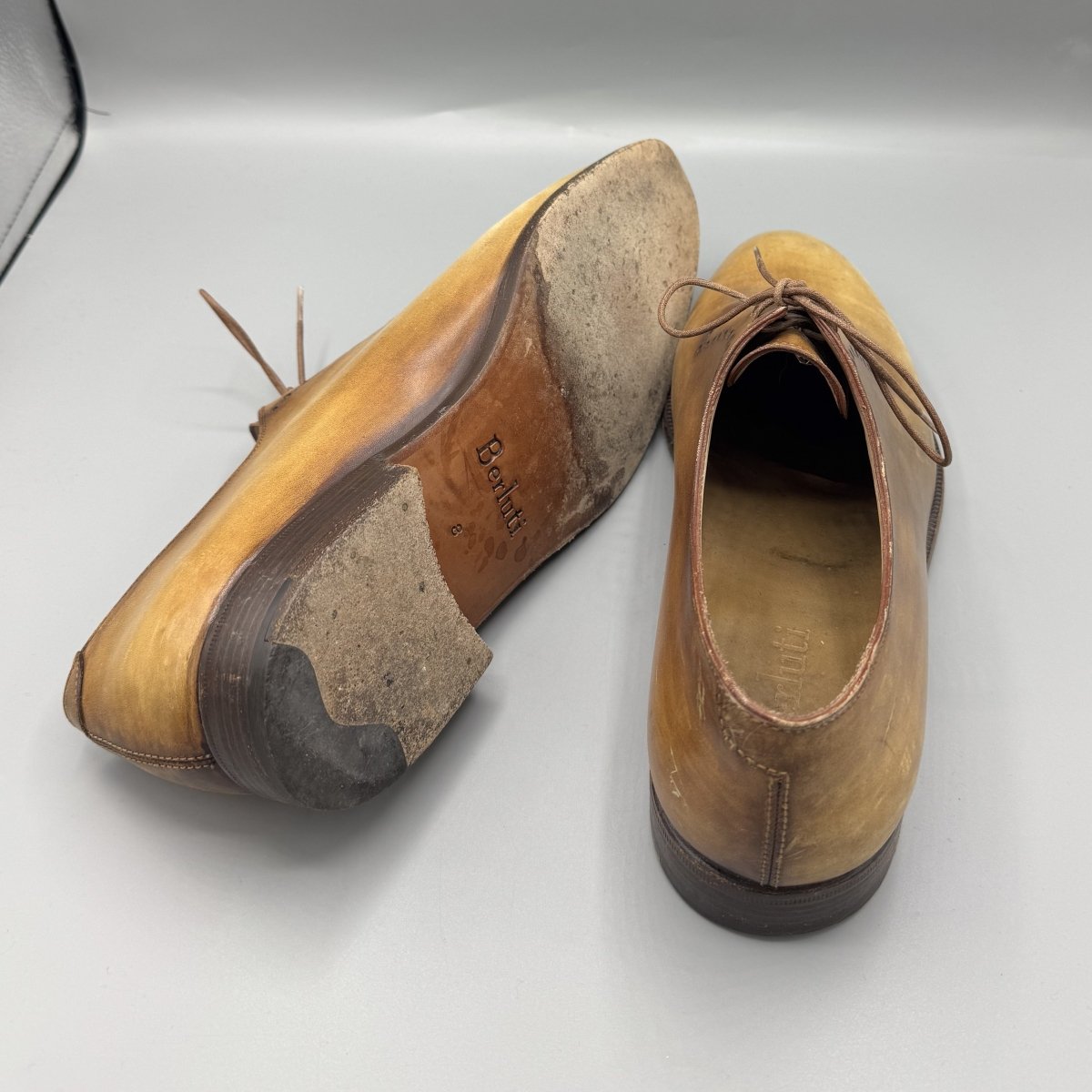 Richelieus Berluti en cuir patiné miel - Le Beau Gustave