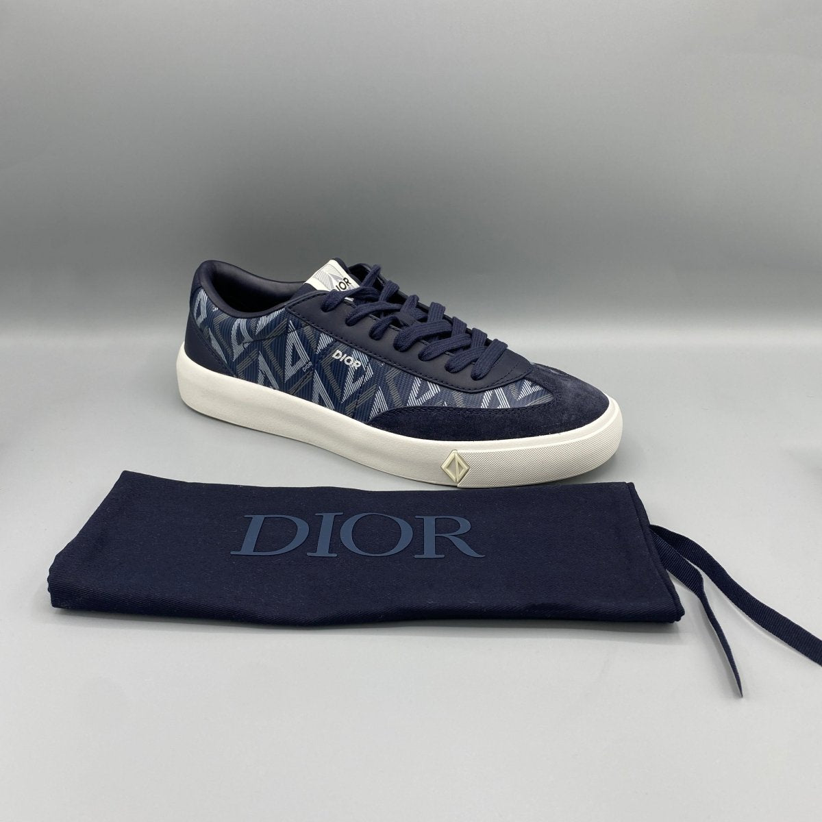 Sneakers Dior B101 "CD Diamond Navy Blue" - Le Beau Gustave