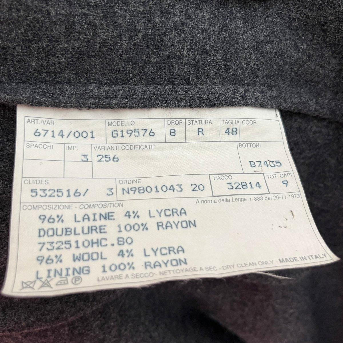 Sur-chemise Hermès d'hiver 4 boutons gris anthracite - Le Beau Gustave