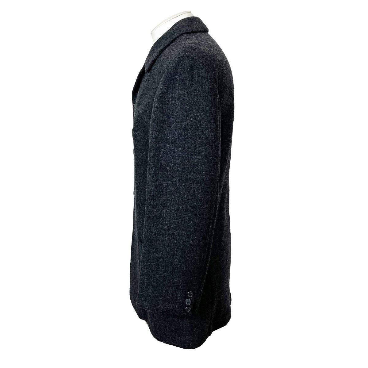 Sur-chemise Hermès d'hiver 4 boutons gris anthracite - Le Beau Gustave