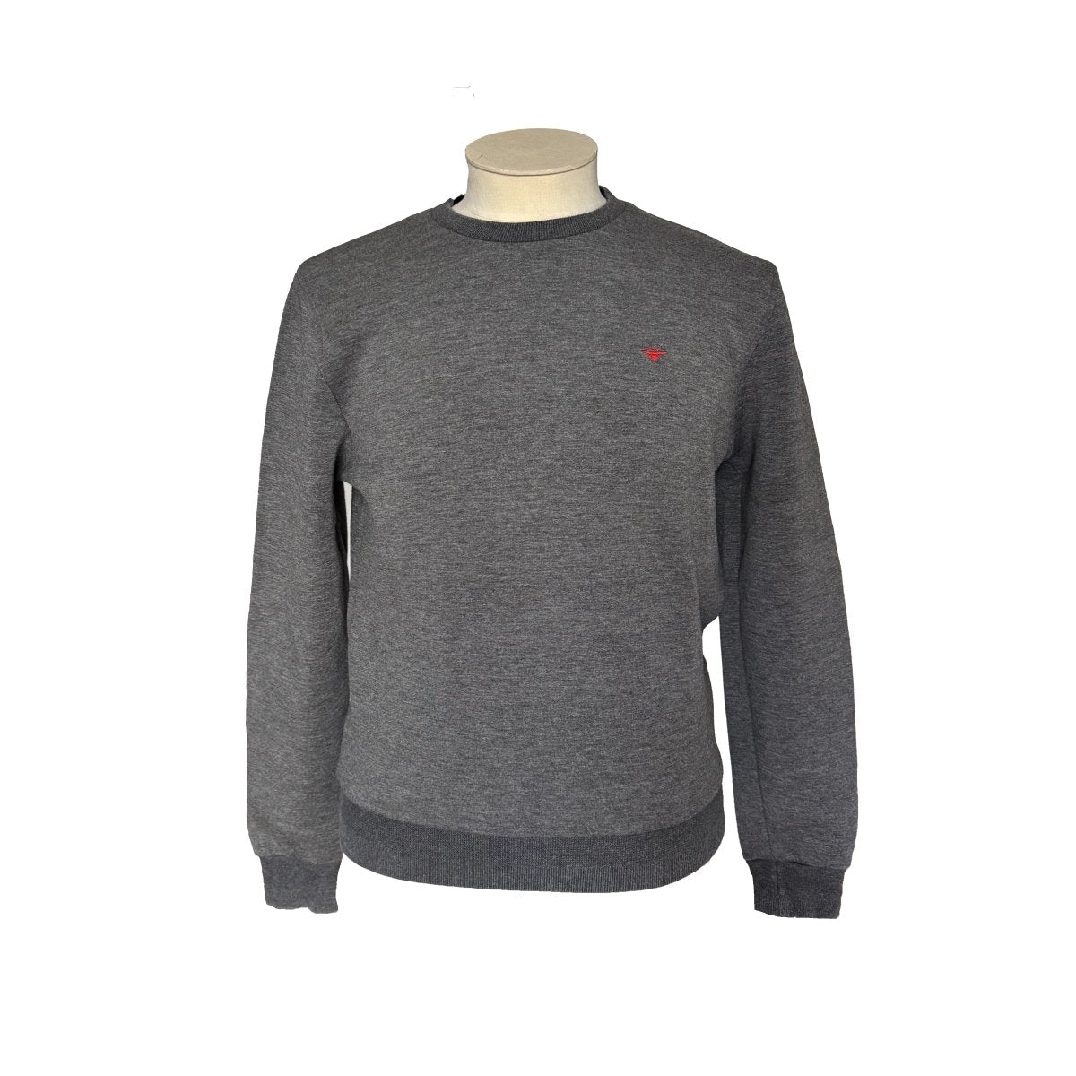 Sweat Dior gris chiné avec abeille rouge brodée - Le Beau Gustave