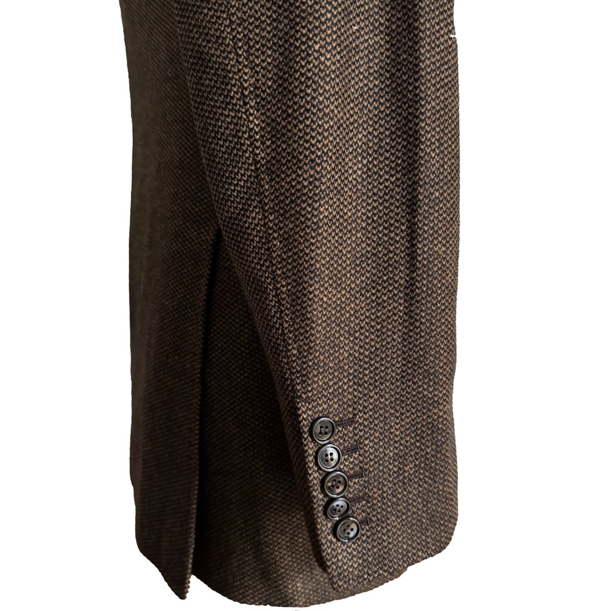 Veste chinée sur mesure Gaetano Aloisio Roma marron - Le Beau Gustave