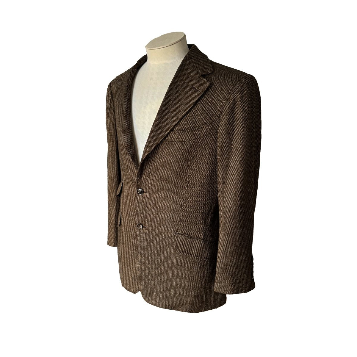 Veste chinée sur mesure Gaetano Aloisio Roma marron - Le Beau Gustave