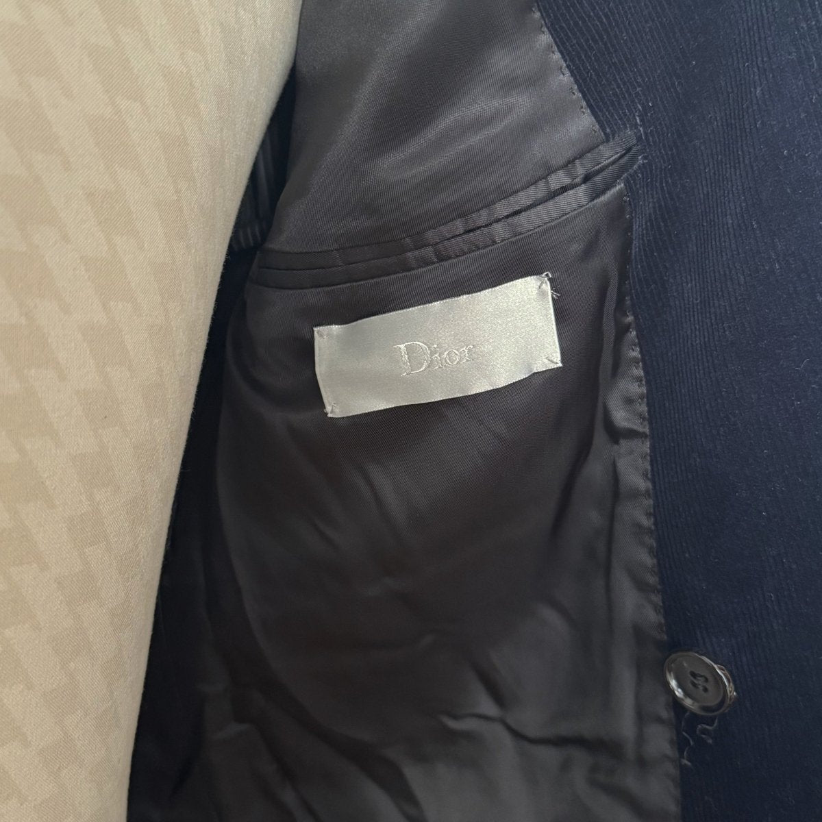Veste Dior bleue velours - Le Beau Gustave