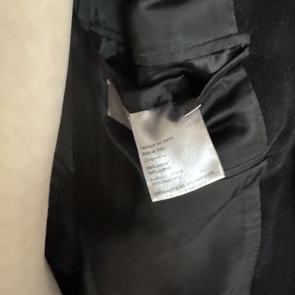 Veste Dior en velours noir uni - Le Beau Gustave