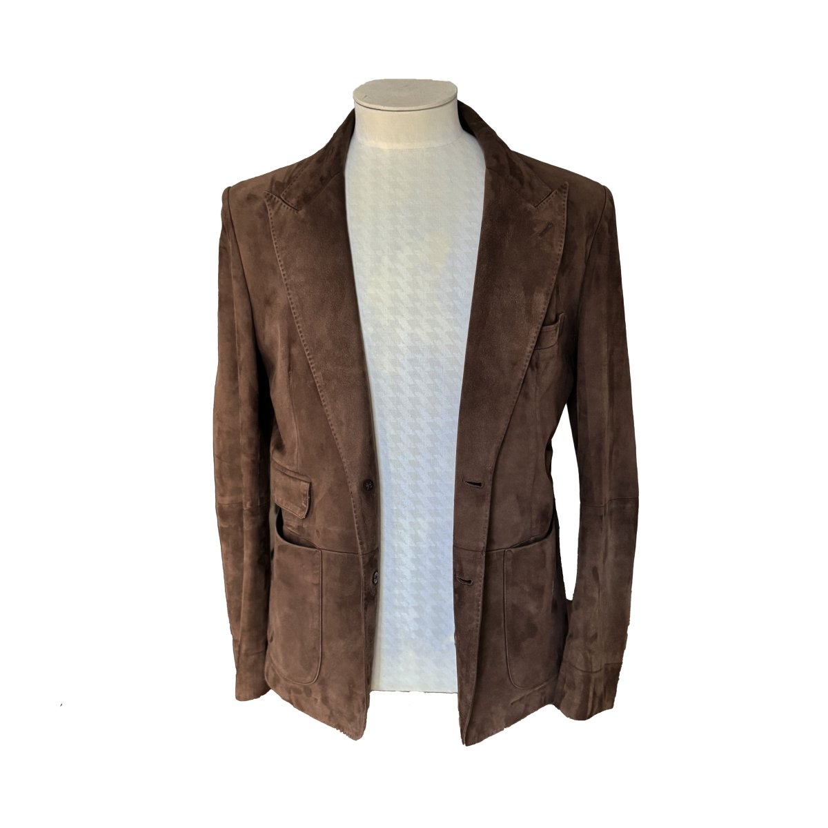 Veste Dolce & Gabbana cintrée en daim marron - Le Beau Gustave