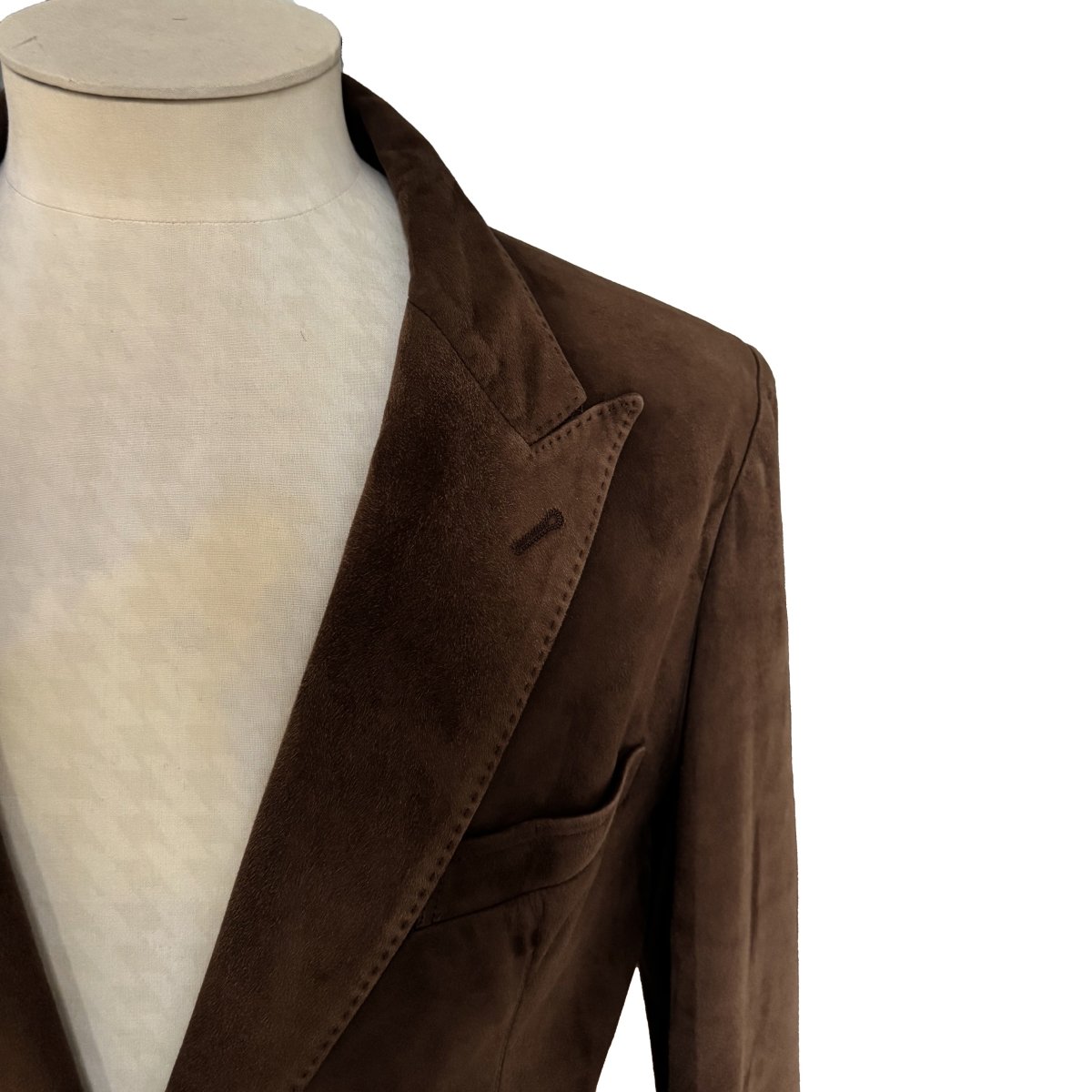 Veste Dolce & Gabbana cintrée en daim marron - Le Beau Gustave