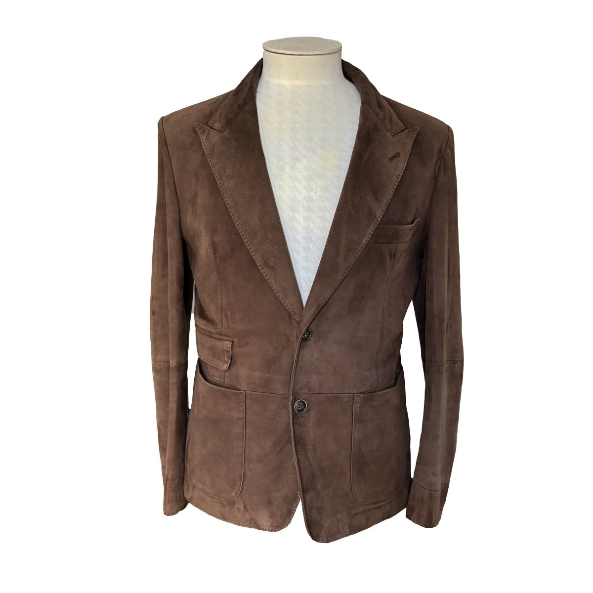 Veste Dolce & Gabbana cintrée en daim marron - Le Beau Gustave