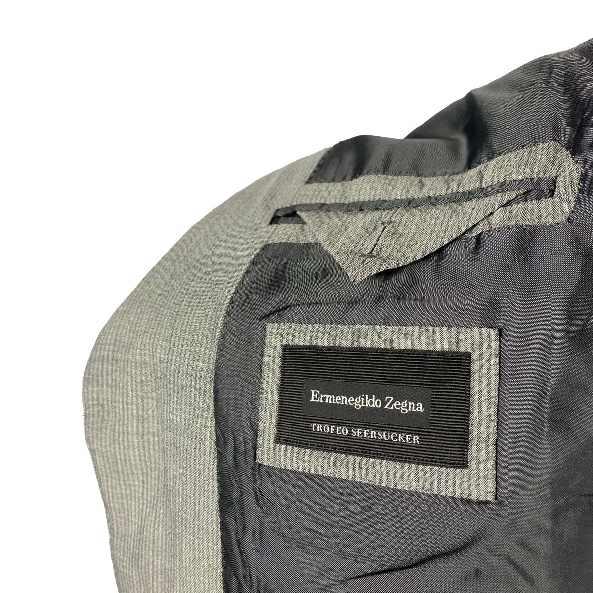 Veste grise seersucker Zegna - Le Beau Gustave