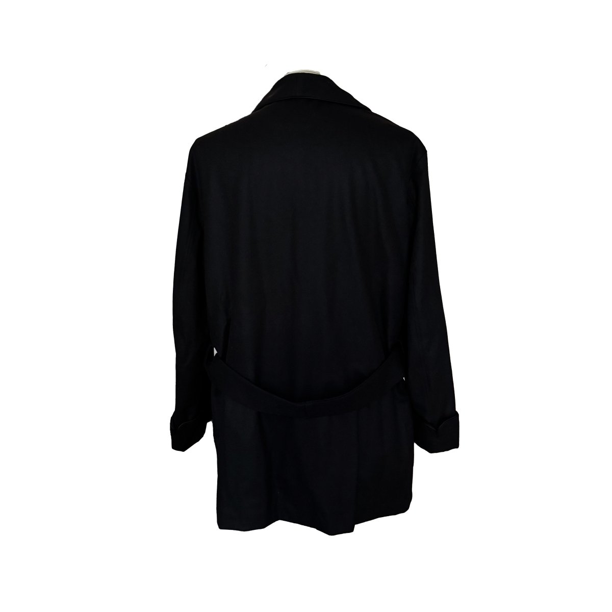 Veste Lanvin noire ceinturée en laine et cachemire - Le Beau Gustave