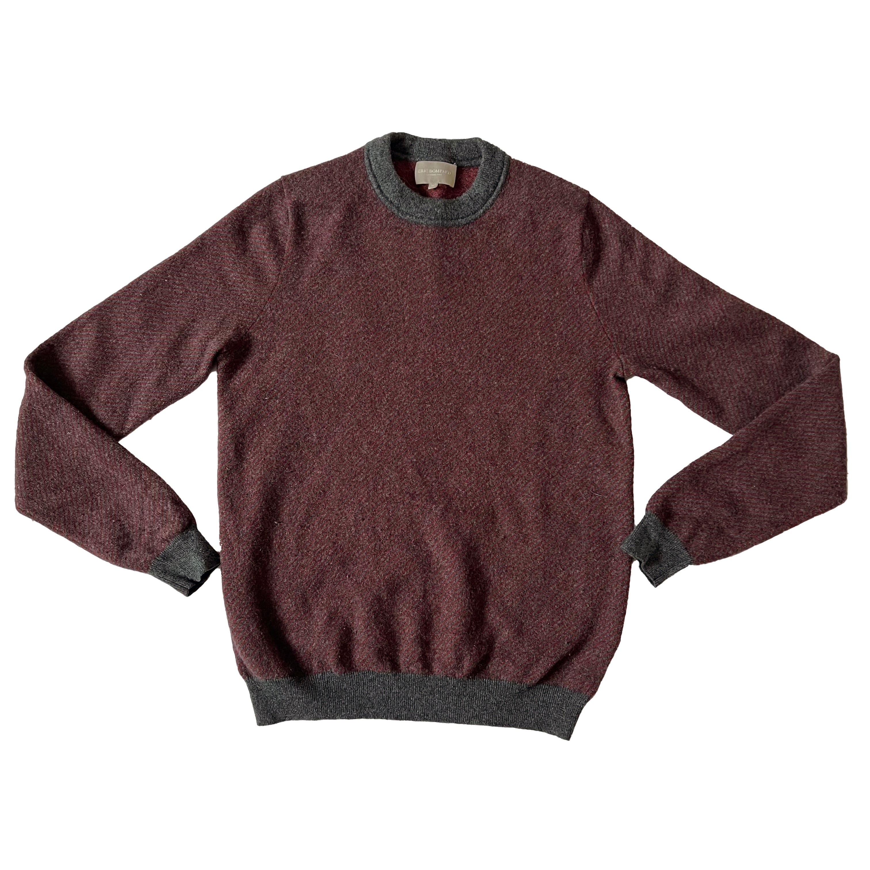 Pull gris & rouge Éric Bompard