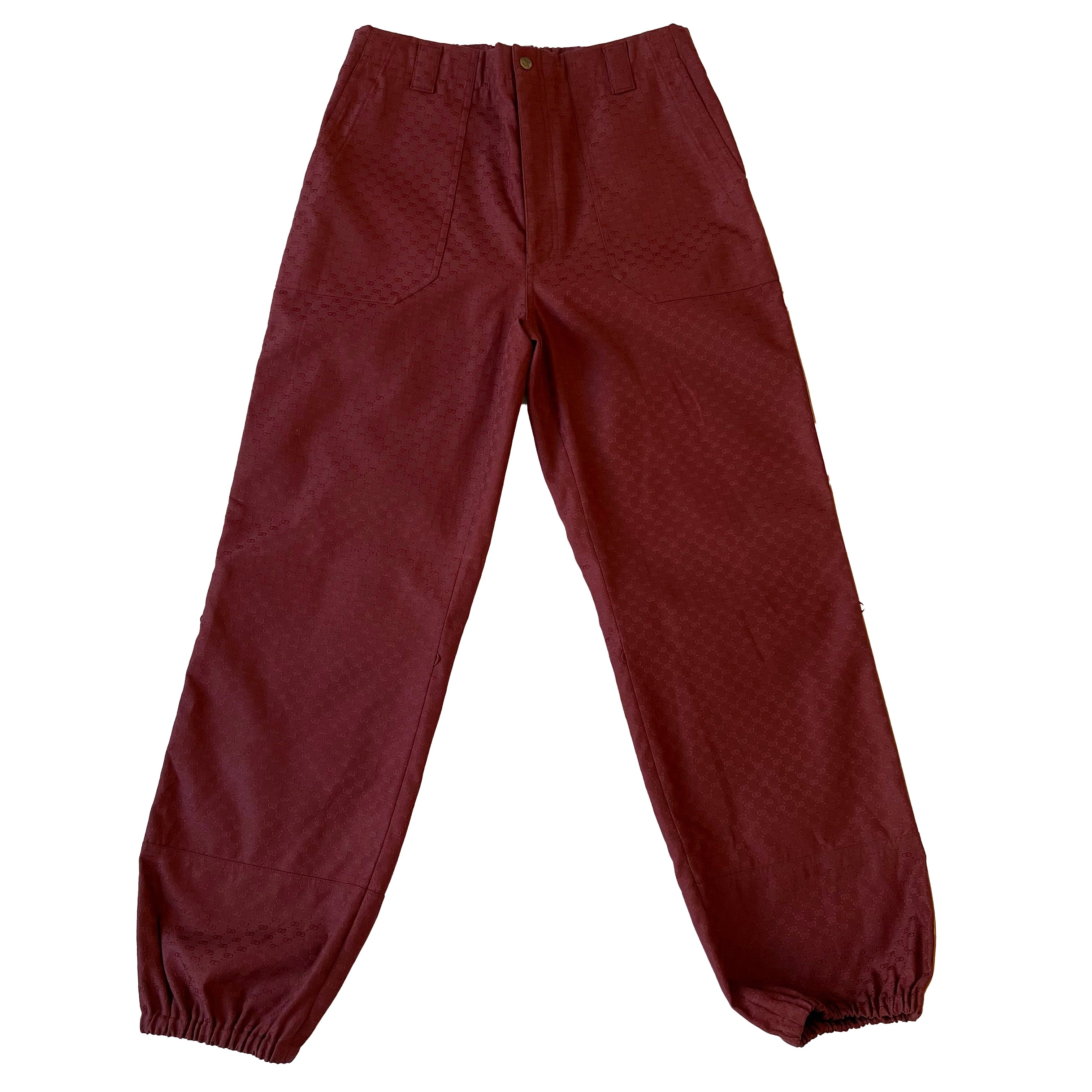 Pantalon toile Gucci Rouge