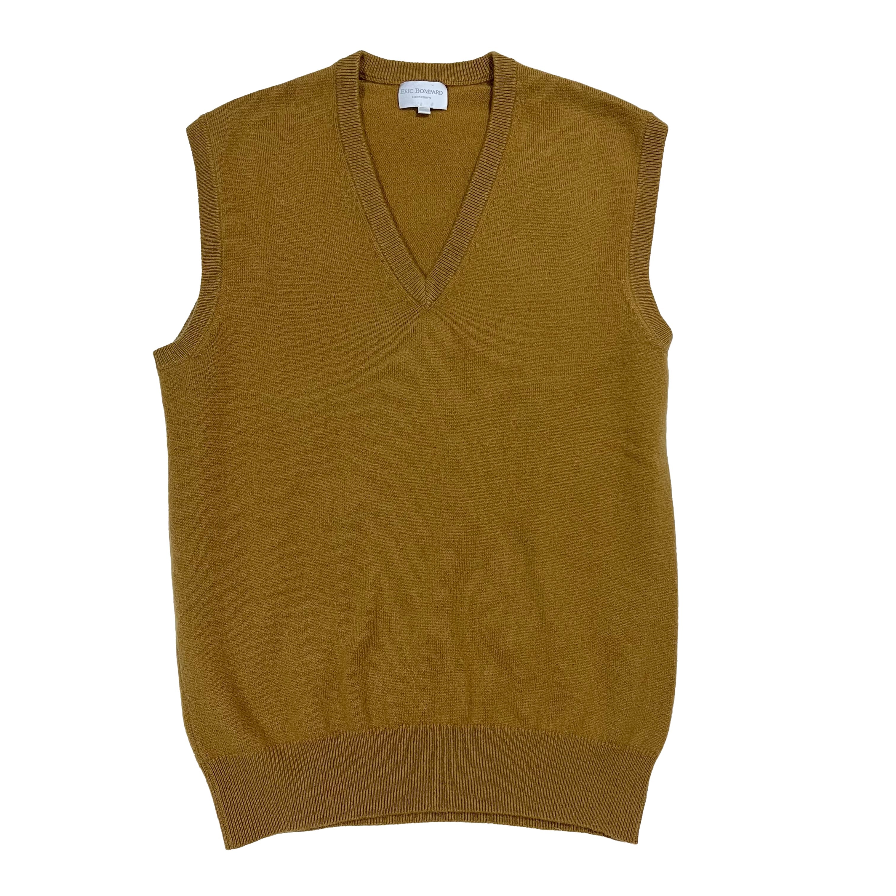 Pull V sans manches Bompard jaune