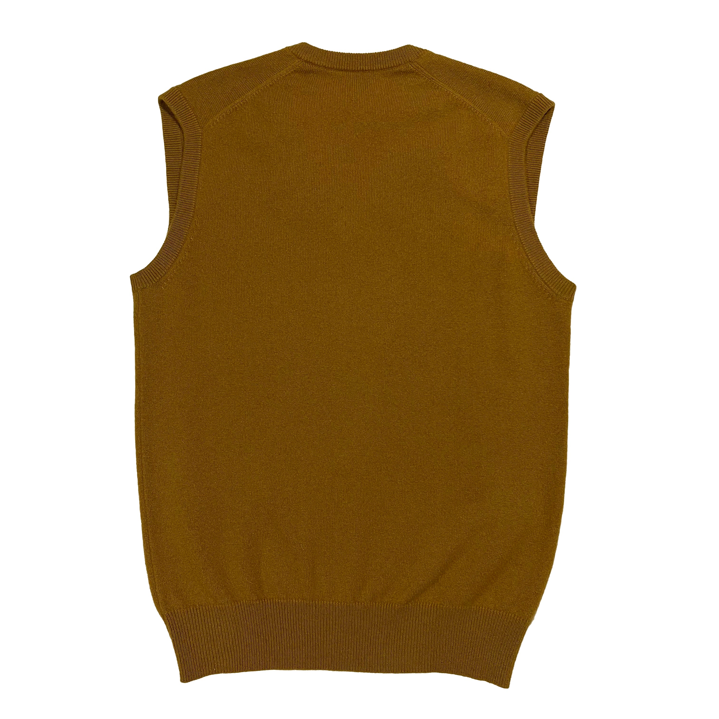 Pull V sans manches Bompard jaune