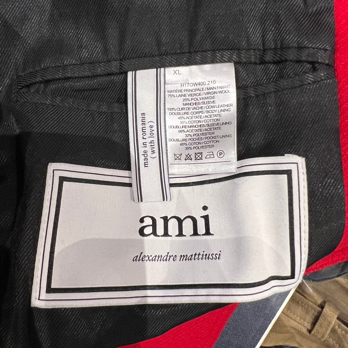 Blouson AMI laine et cuir - Le Beau Gustave