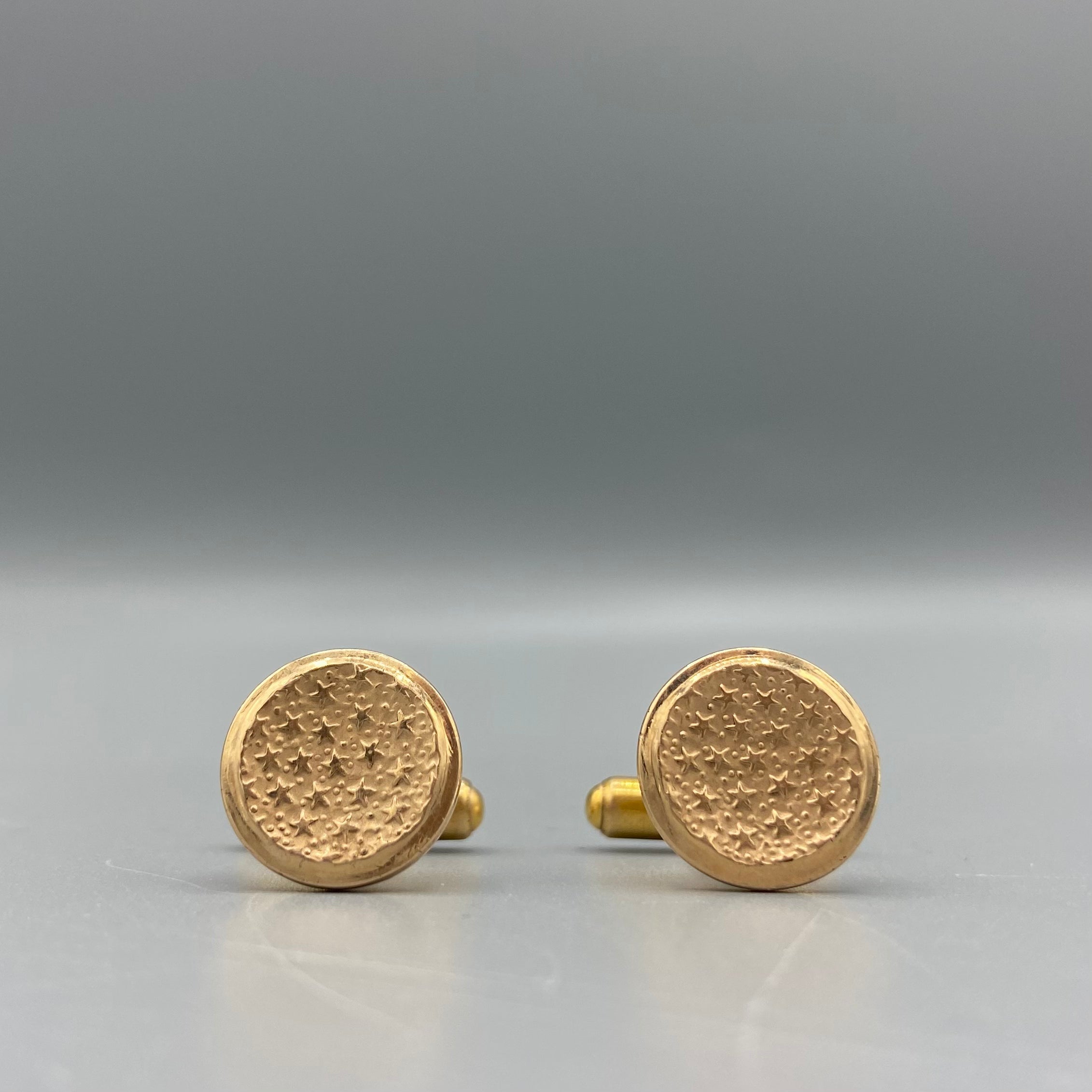 Boutons De Manchette Vintage Couleur Or Avec Motif Coeur - Occasion En Bon état