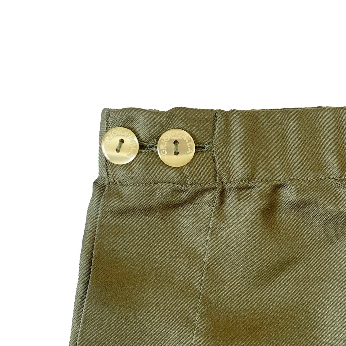 Pyjama en soie kaki Grigio Perla - Le Beau Gustave