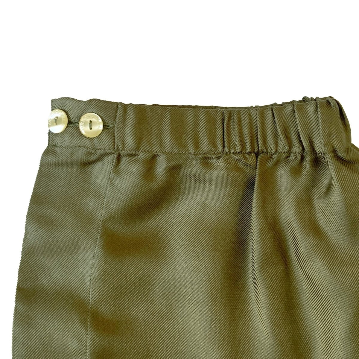 Pyjama en soie kaki Grigio Perla - Le Beau Gustave