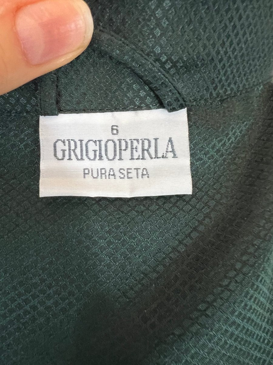 Pyjama soie Grigio Perla vert - Le Beau Gustave